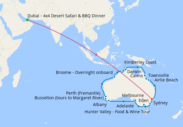 Cruise Itinerary Map