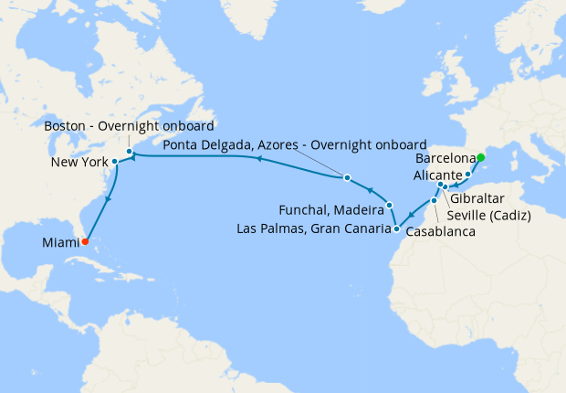 Cruise Itinerary Map