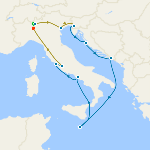 Lake Como, Venice, Rome and Milan Stays with Bernina Red Train Tour and Adriatic Voyage