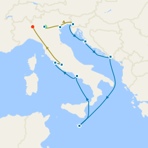 Lake Garda, Venice, Rome and Milan Stays with Bernina Red Train Tour and Adriatic Voyage