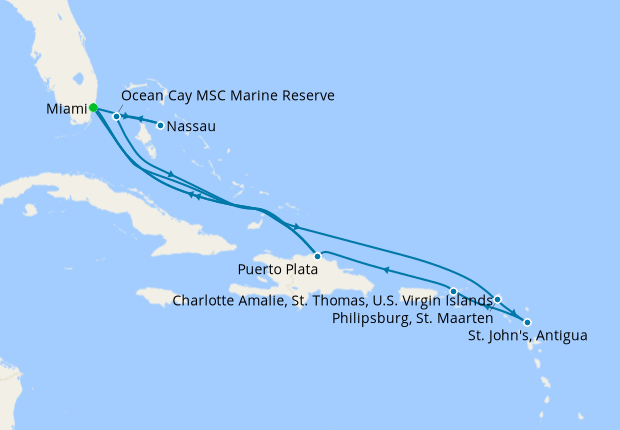 Cruise Itinerary Map