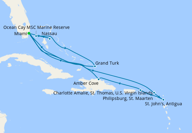 Cruise Itinerary Map
