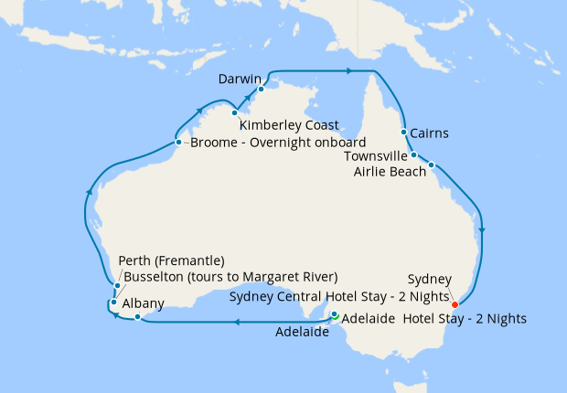 Cruise Itinerary Map