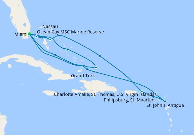 Cruise Itinerary Map