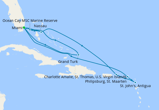Cruise Itinerary Map