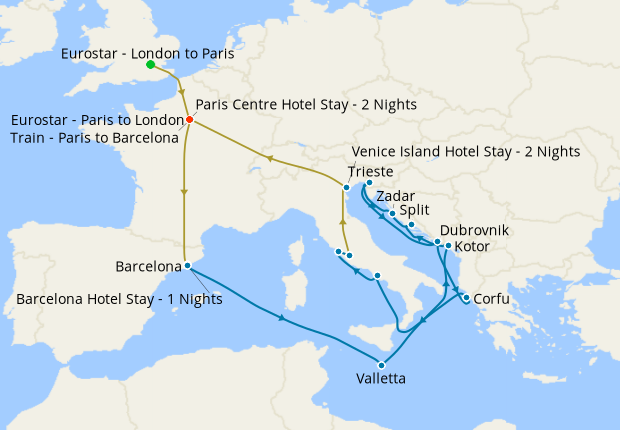 Cruise Itinerary Map