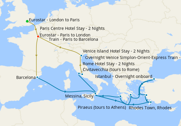 Cruise Itinerary Map