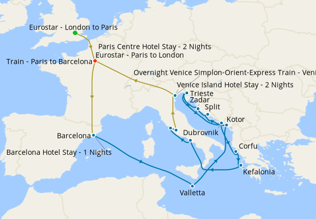 Cruise Itinerary Map