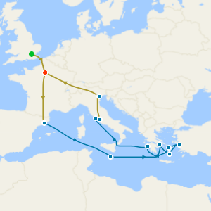 Europe by Rail - No Fly Voyage with Venice Simplon-Orient-Express, Greek Isles & Malta from Barcelona 