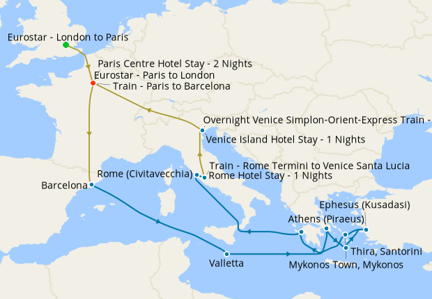 Cruise Itinerary Map