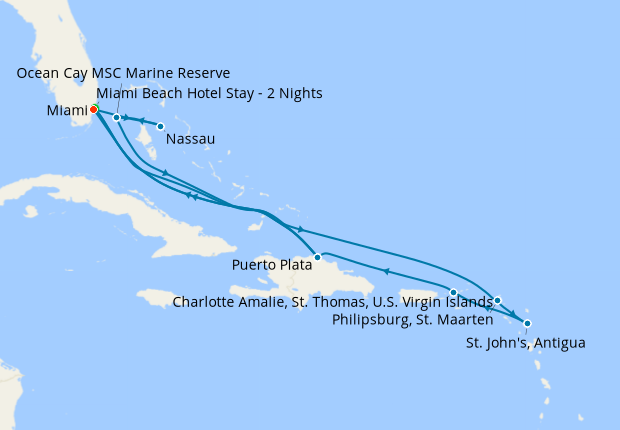 Cruise Itinerary Map
