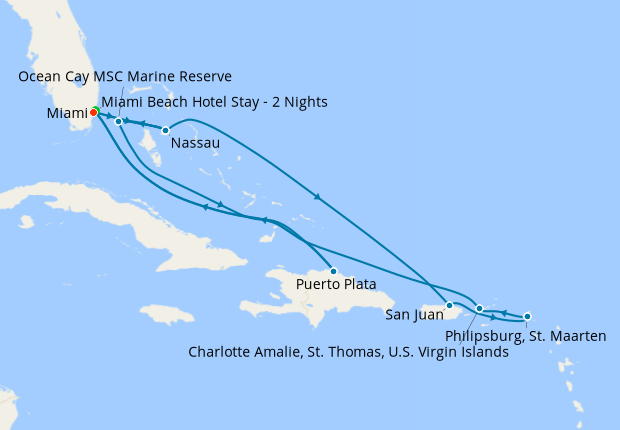 Cruise Itinerary Map