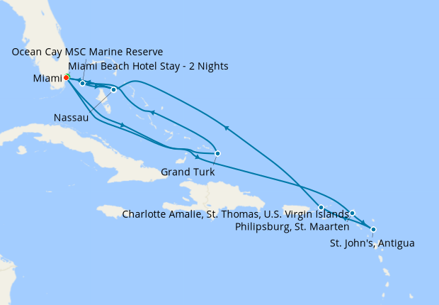 Cruise Itinerary Map