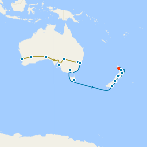 4Nts Indian Pacific Rail to Sydney & Cruise Australasia to Auckland with Stays