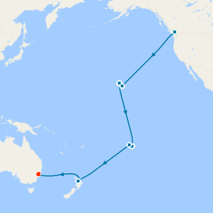Hawaiian Explorer & Transpacific with Vancouver and Sydney Stays