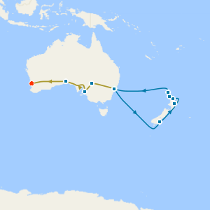 Sydney, Fjords of New Zealand and Indian Pacific Rail to Perth with Stays