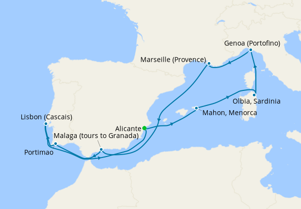 Cruise Itinerary Map