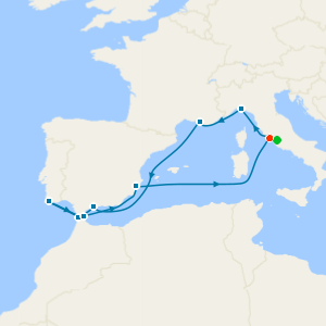 Italy, France, Spain, Morocco & Portugal from Rome with Stay