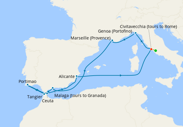 Cruise Itinerary Map
