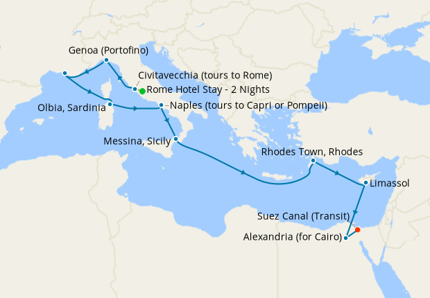Cruise Itinerary Map