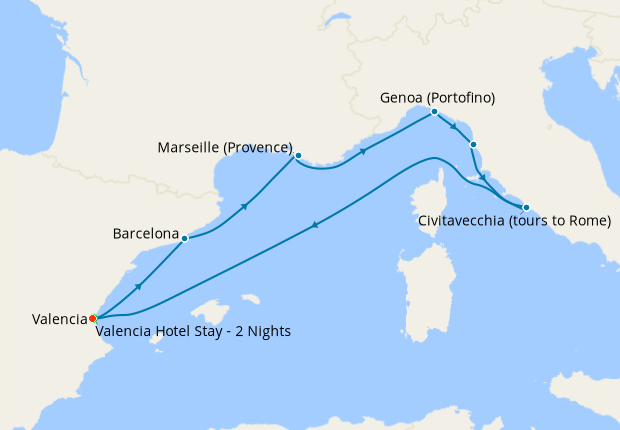 Cruise Itinerary Map