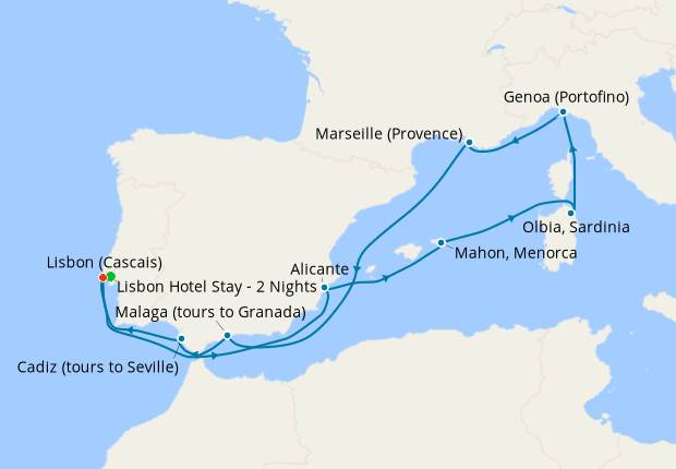 Cruise Itinerary Map