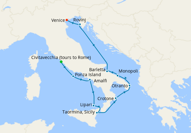 Cruise Itinerary Map