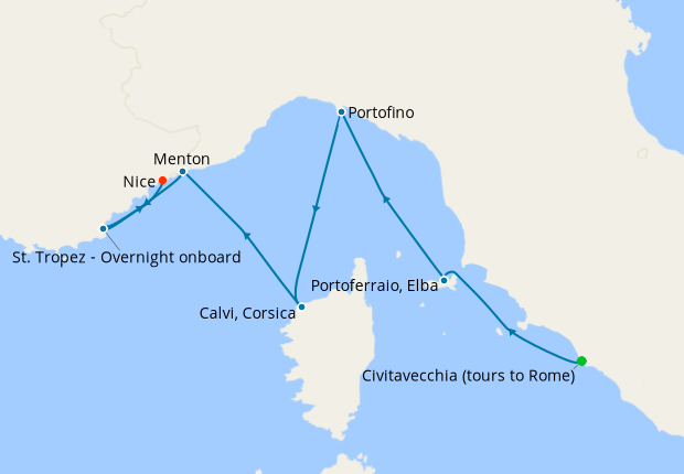 Cruise Itinerary Map