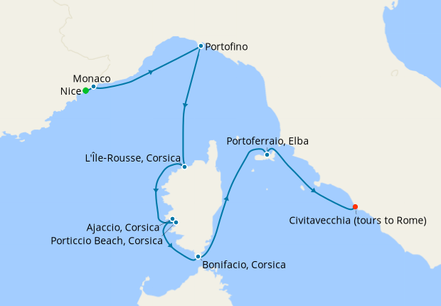 Cruise Itinerary Map