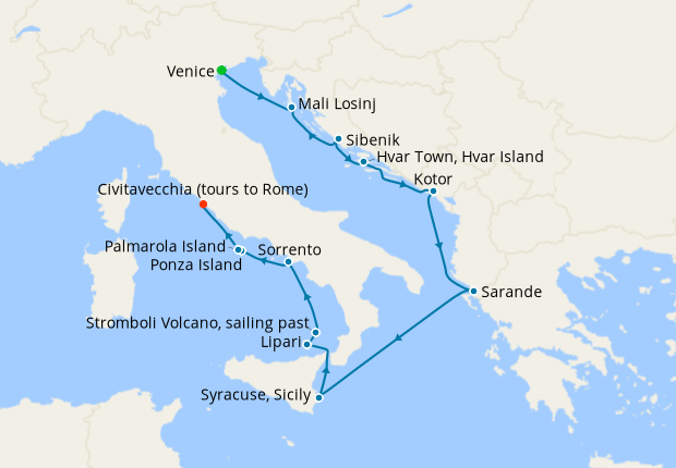 Cruise Itinerary Map