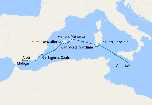 Cruise Itinerary Map