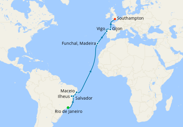 Cruise Itinerary Map