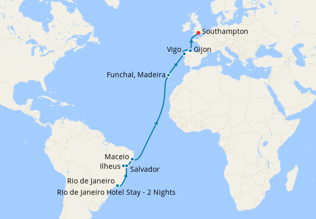 Cruise Itinerary Map