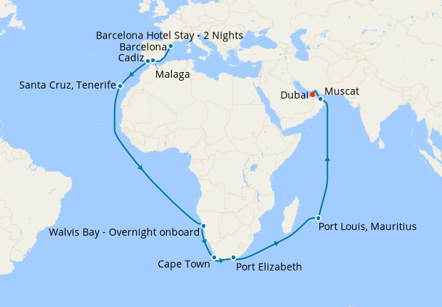 Cruise Itinerary Map