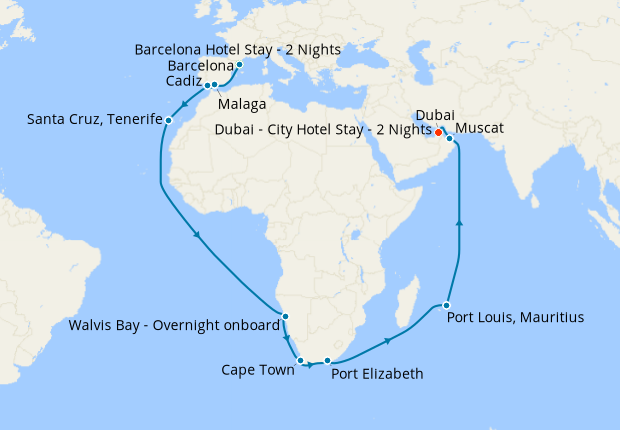 Cruise Itinerary Map