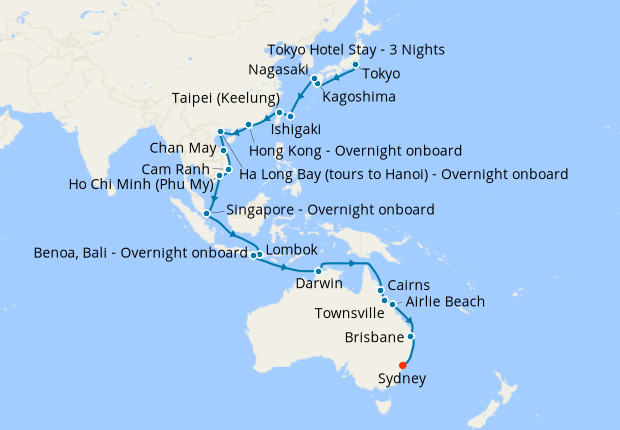 Cruise Itinerary Map