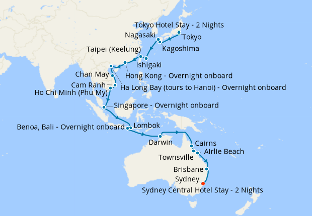 Cruise Itinerary Map