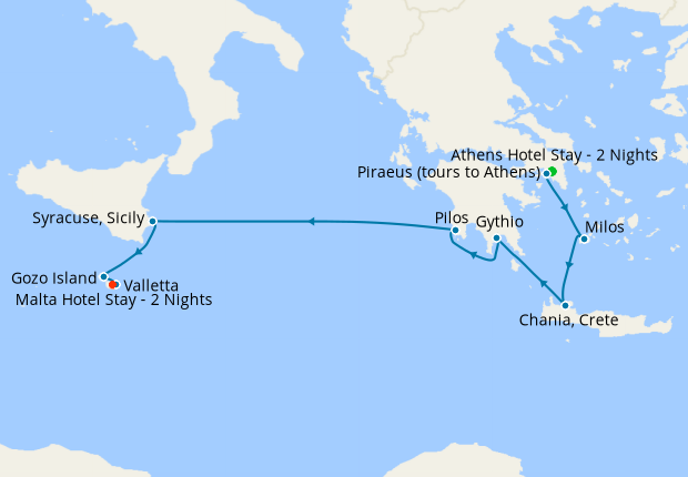 Cruise Itinerary Map