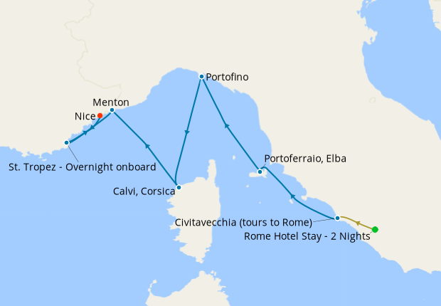 Cruise Itinerary Map