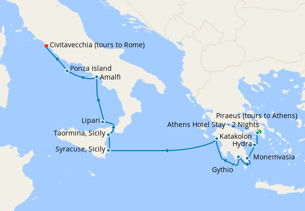 Cruise Itinerary Map