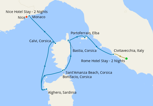 Cruise Itinerary Map