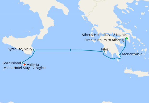 Cruise Itinerary Map