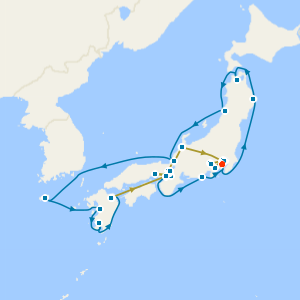 8 Nt Fall Foliage Gardens, Temples & Bullet Trains Land Tour & Circle of Japan Voyage