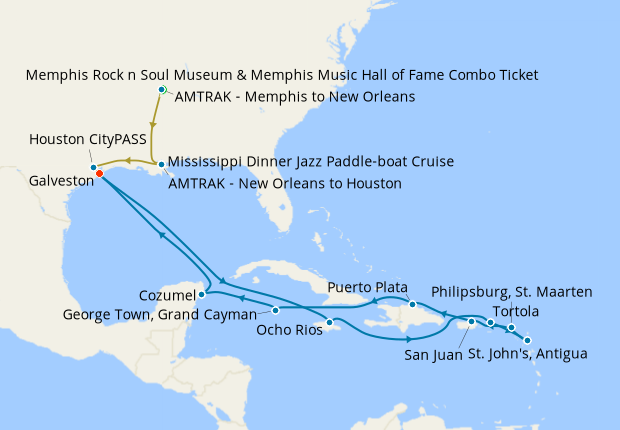 Cruise Itinerary Map