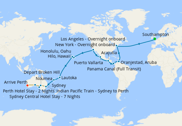 Cruise Itinerary Map