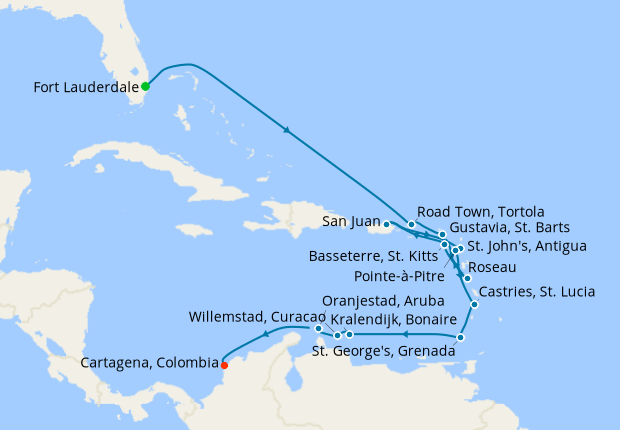 Cruise Itinerary Map