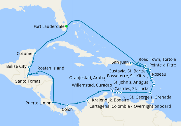 Cruise Itinerary Map