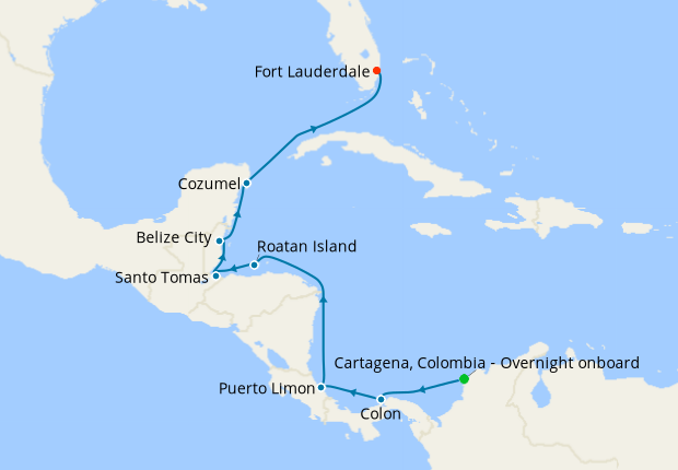 Cruise Itinerary Map