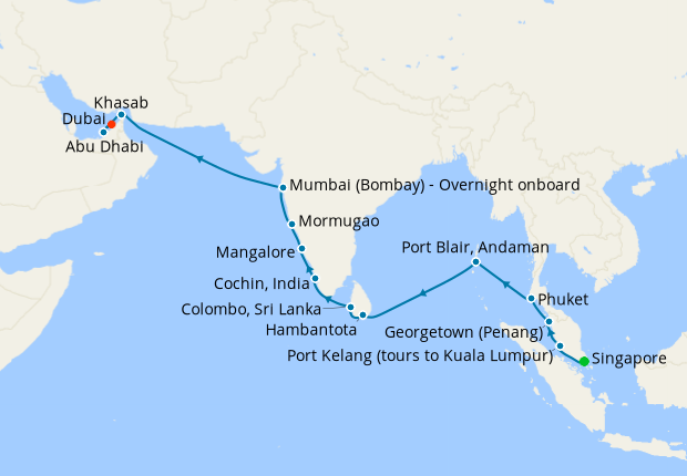 Cruise Itinerary Map