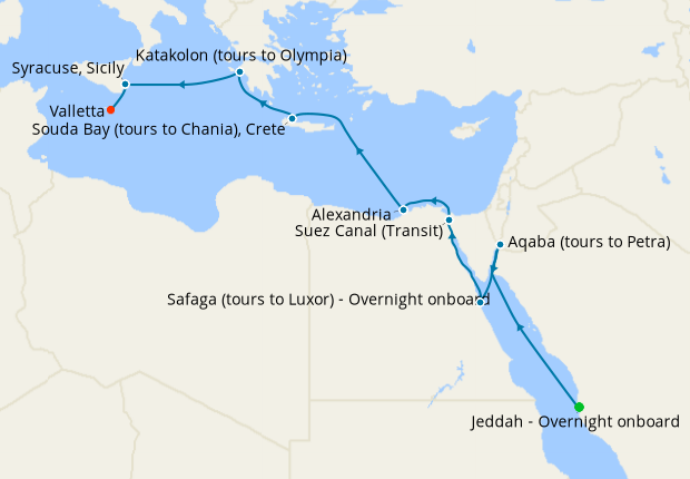 Cruise Itinerary Map